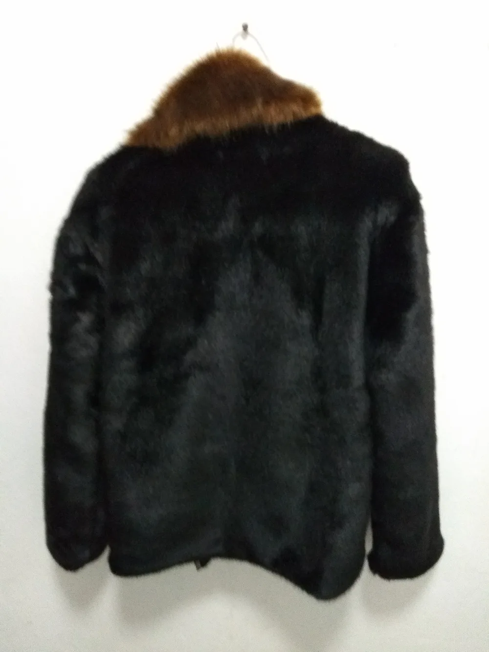 S/5XL Мужские шубы из искусственного меха норки размера плюс зимняя Осенняя теплая верхняя одежда из искусственного меха мужские куртки верхняя одежда черного цвета K389