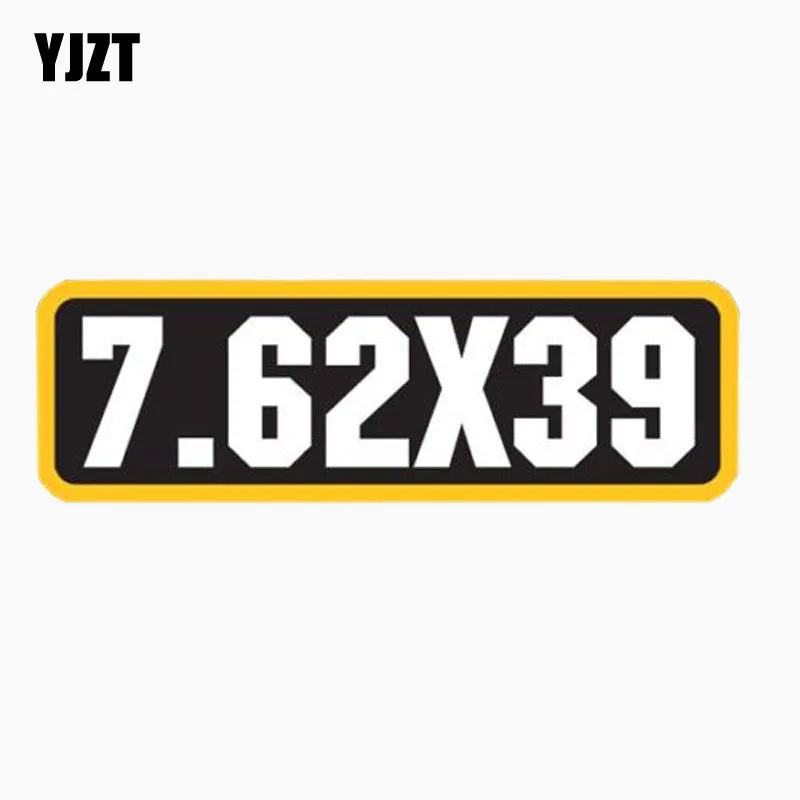 

YJZT 15.7CM*5CM Amusing 7.62X39 Car Sticker Reflective Motorcycle Accessories C1-7679