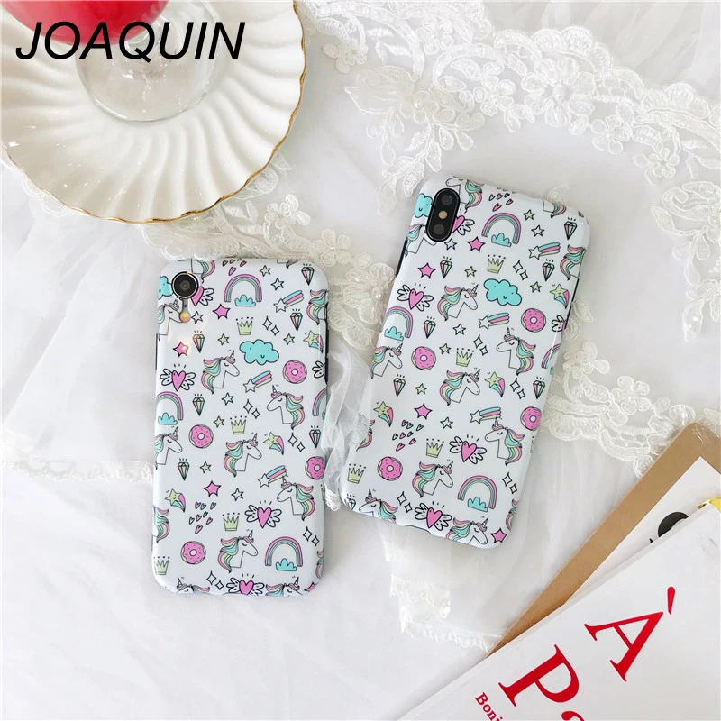 2018 новый роскошный мультяшный Единорог Телефон чехол для iPhone 6 S 7 8 plus X XR XS MAX