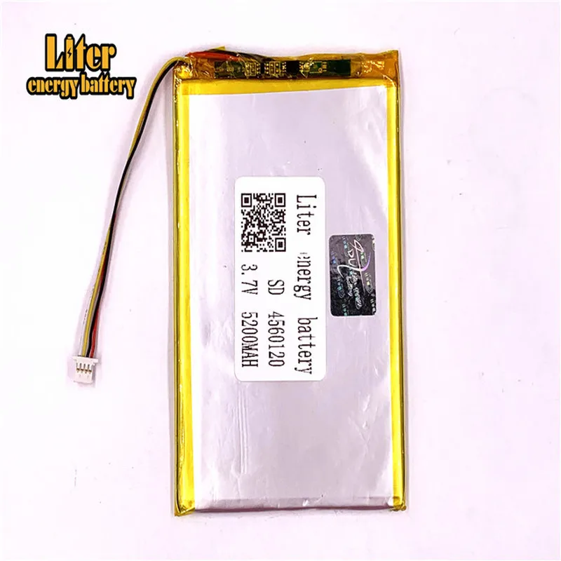 

plug 1.0-4P 3.7v 4560120 lithium polymer battery with pcm backup 5200mah tablet pc battery