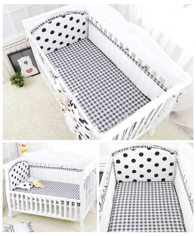 5 шт. летний комплект дышащего белья для детской кроватки розовый хлопковый