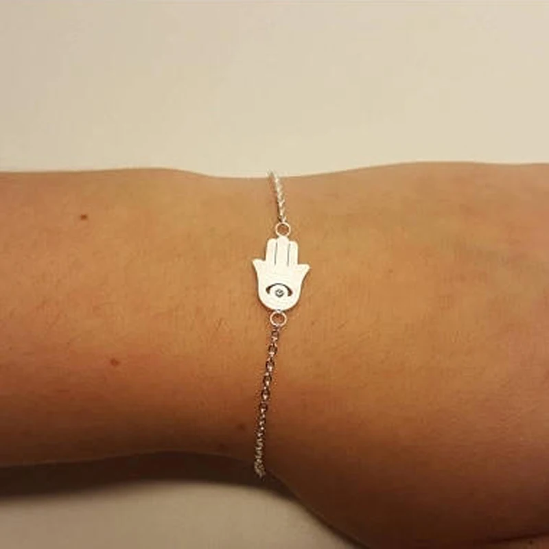 Удача Шарм рука браслеты Фатима Для женщин Турецкая защита Bff Ювелирные изделия