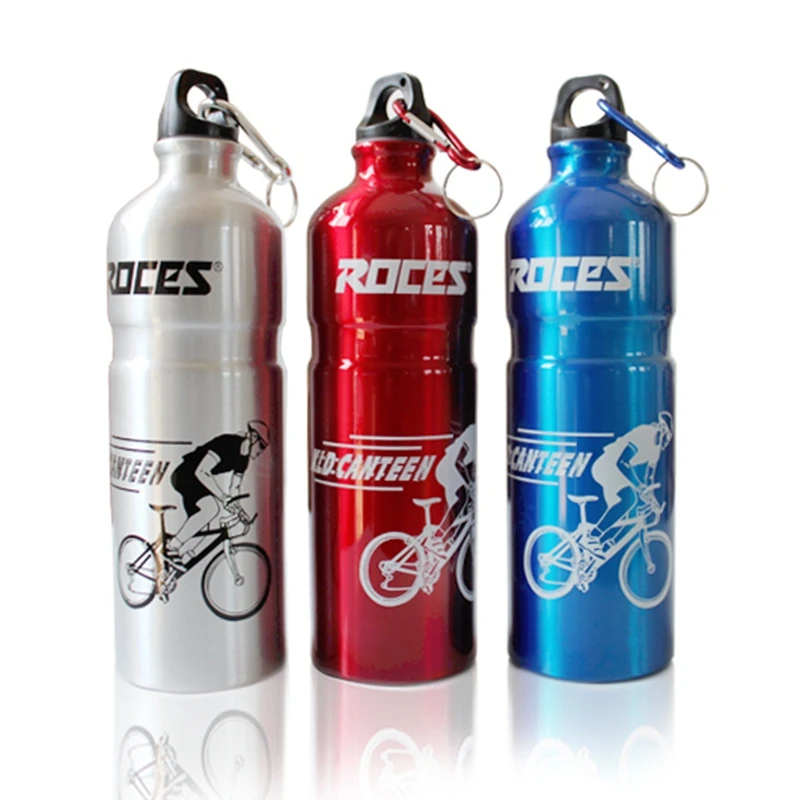 

MTB Road water bottle Mountaineer Hiking Cycling Bike Sports Bicycle Aluminum Alloy 750ml Water Bottle red Blue