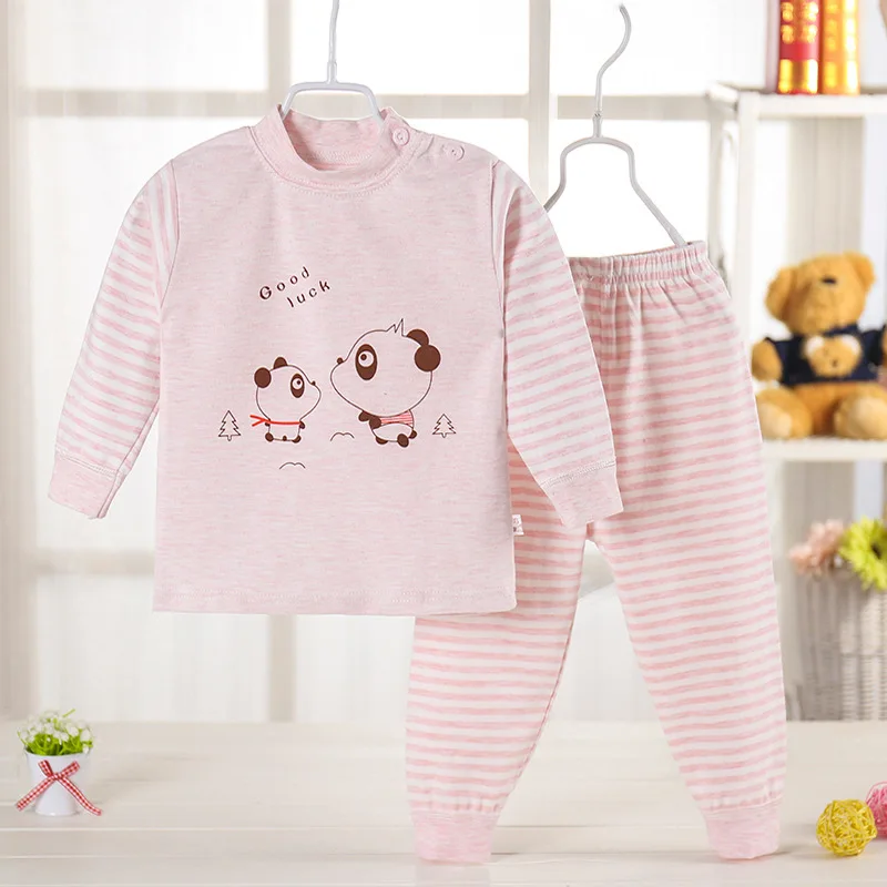 New Autumn Children Baby Boys Girls Clothing Sets Tracksuit 2PCS Cotton Sport Suit Cartoon T-Shirt+Pants Kids Clothes Set | Детская