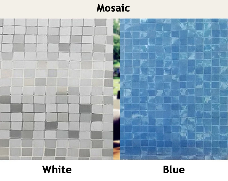 Белая/синяя цветная Защитная пленка для окон с текстурированным/витражным