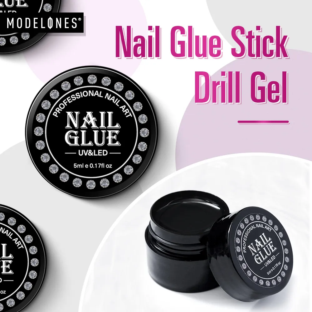 5 г клей для ногтей Modelones сверлильный гель прозрачный украшения быстро сохнет