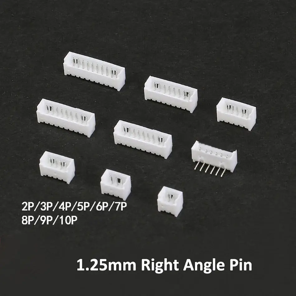 Разъем 1 25 мм SMD/корпус/прямой/прямоугольный штырьковый обжимной разъем 2P