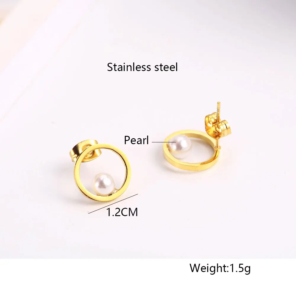 Женские Подарочные серьги-гвоздики OUFEI ювелирные изделия из нержавеющей стали с