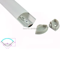10 X 1M Sets/Lot 60 Angle Anodized LED profil opal and AL6063 Led lichtleiste 1M aluminium for kitchen or cabinet corner lights