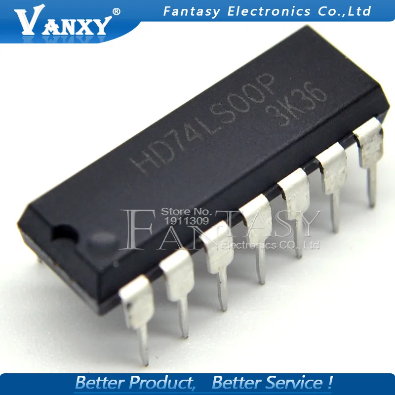 10 шт. HD74LS00P DIP14 HD74LS00 DIP SN74LS00N 74LS00 SN74LS00 DIP-14 лет, и IC