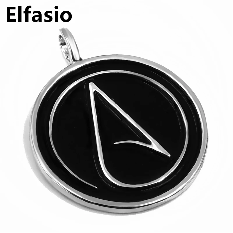 Оптовая продажа 10 шт. мужские и женские атеистские серебряные подвески с