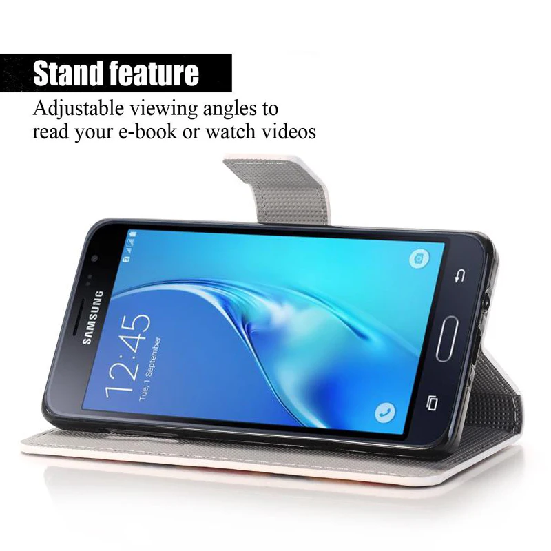 Чехол-книжка для Samsung Galaxy J3 J5 A5 2016 S4 S5 S6 S7 edge J2 Prime J1 Mini Grand G531H Neo I9060I кожаный - купить