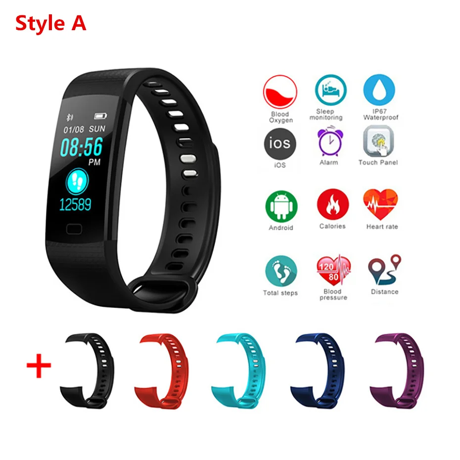 Умные часы с пульсометром для мужчин водонепроницаемые Android IOS|Мужские