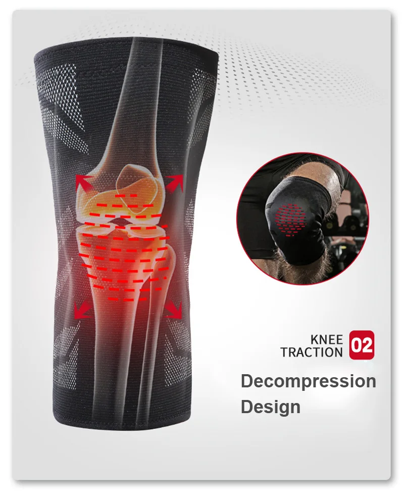 Tom's Hug Matte Red Anti Strip Sports Knee Support Pads 1 Pcs Anti-slip Kneepads Protector Warm for Arthritis Pain Relief | Спорт и
