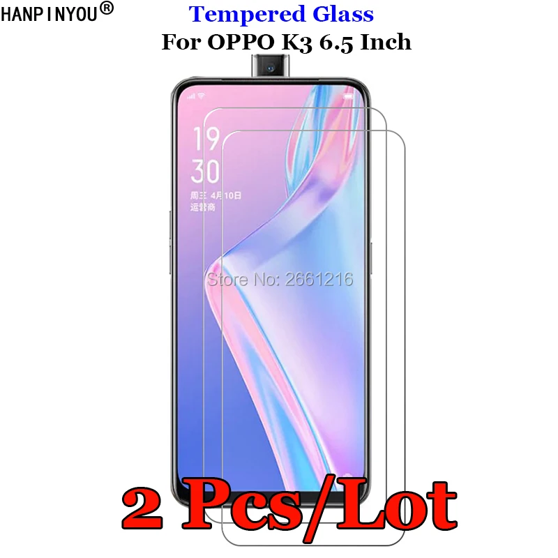

2 шт./лот для OPPO K 3 закаленное стекло 9H 2.5D Премиум Защитная пленка для экрана для OPPO K3 6,5"