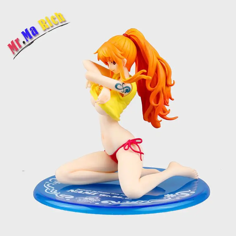 Аниме One Piece Nami Bb Ver. Сексуальная девушка ПВХ фигурка желтая бикини Brinquedos Figuras аниме