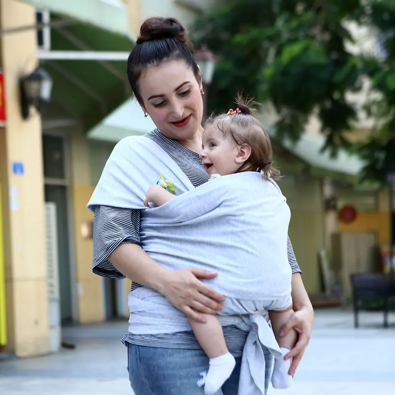 BC0007 EGMAOBABY/Детская накидка; Новинка; Удобный Воздухопроницаемый детский слинг-кенгуру из хлопка в полоску; детская сумка-кенгуру - Цвет: BC0007
