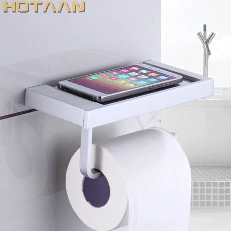 

Oxidation Finish Solid Aluminium toilet paper holder bathroom accessoreis toilet paper holder mobile holder HYT-1292