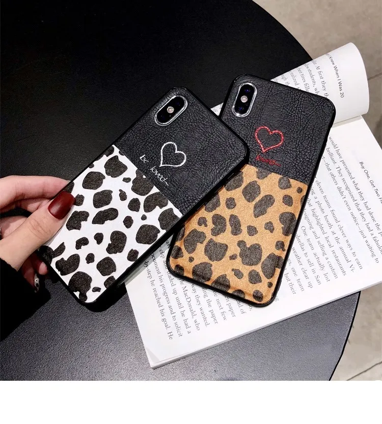 Роскошный чехол из искусственной кожи с леопардовым принтом для Iphone Xs Max Xr Мягкий