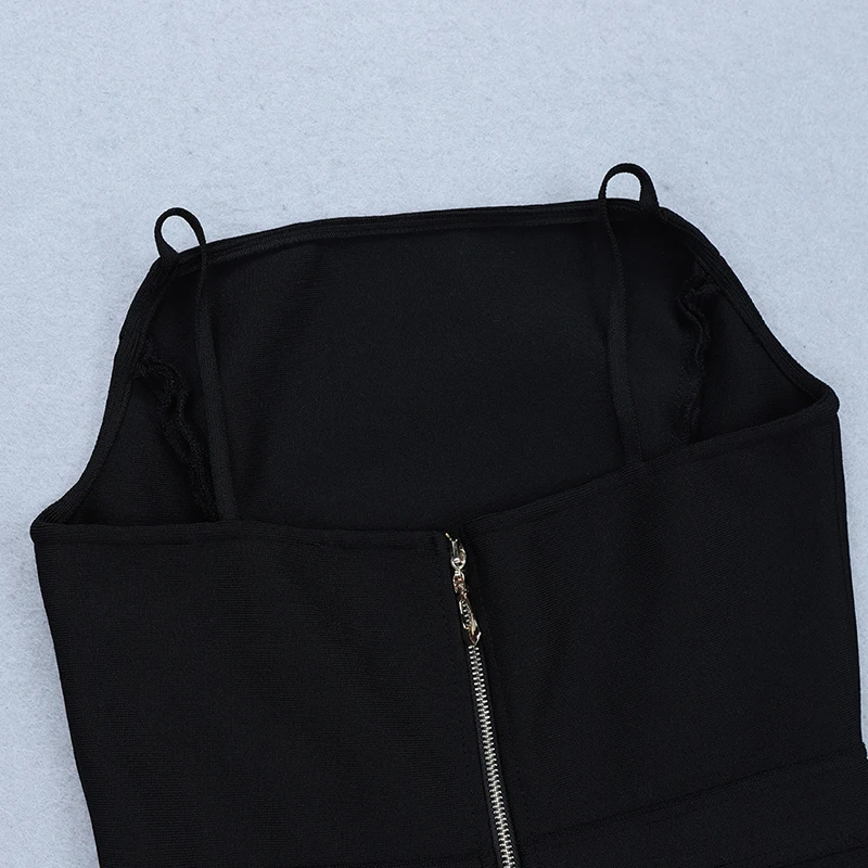 

Beateen 2019 Summer New Women Spaghetti Straps Sleeveless Backless Bodycon Party Mermaid Ankle-Legth Dress Black