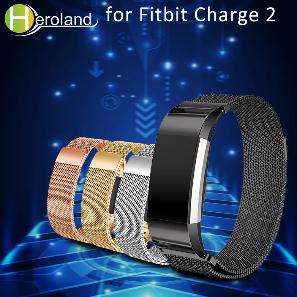 Магнитный ремешок из нержавеющей стали для Fitbit Charge 2 сменный fitbit Charge2 браслет