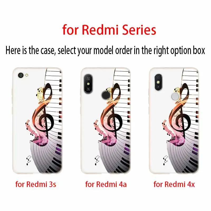 Силиконовый прозрачный чехол со старой музыкальной нотой для Xiaomi Redmi 9A 8A 7A 6A 9AT note 9
