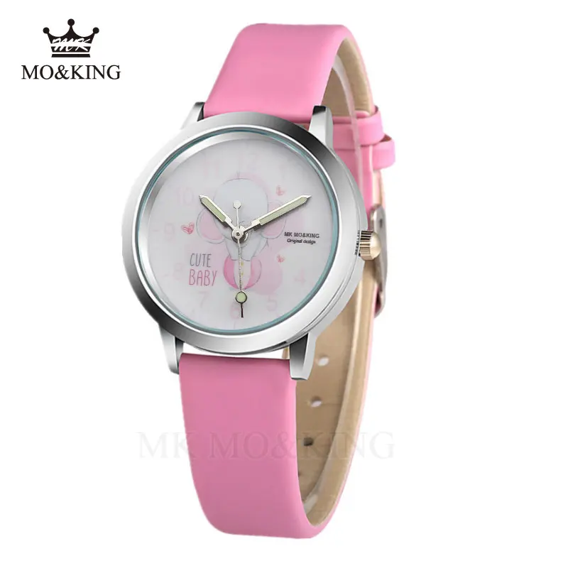 2018 Новая мода часы для девочек милые Для женщин Аналоговые детей Слон с кварцевым