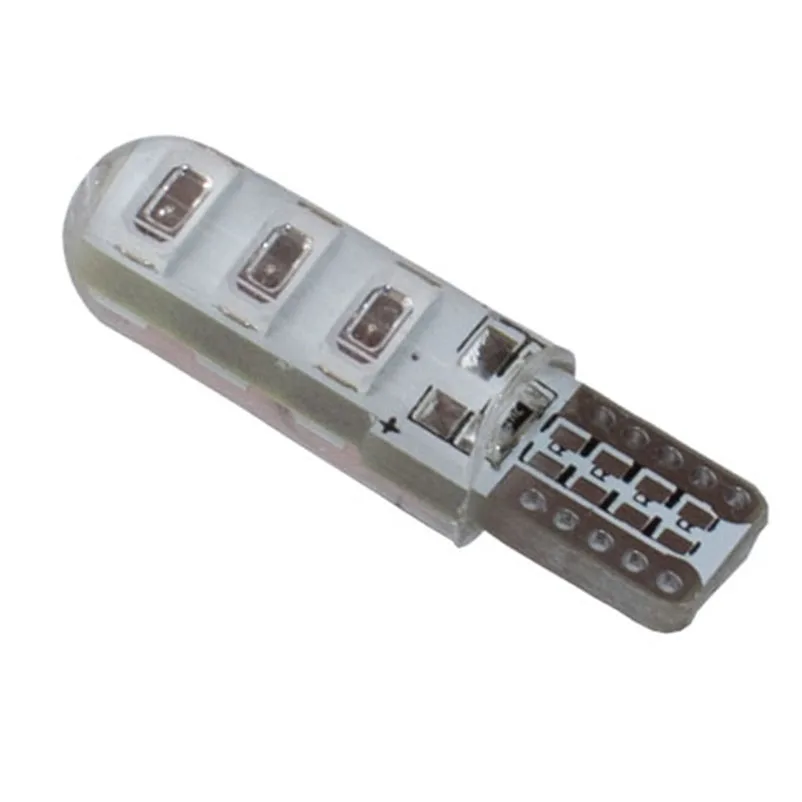 100 шт. Оптовая Продажа T10 силиконовый чехол 6 SMD 5630 LED Автомобильный купол свет W5W 194