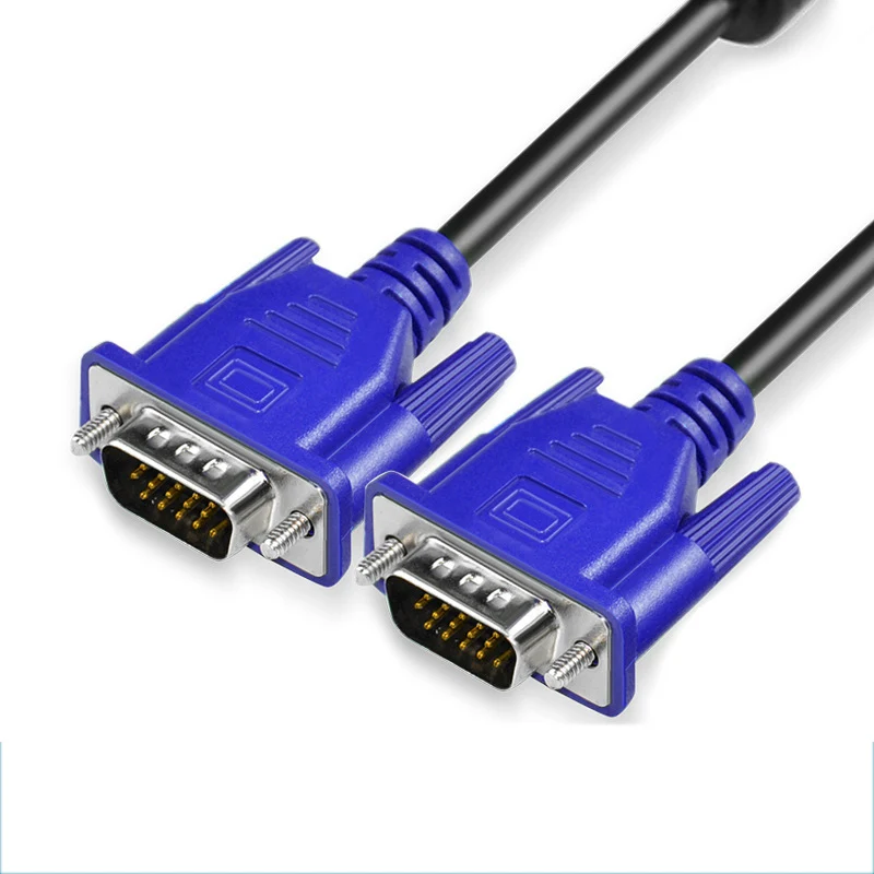 Black 1080P VGA к VGA компьютерный монитор Удлинительный Кабель VGA кабель HD 15 Pin кабель «Папа-папа» шнур Медная линия для портативных ПК - Цвет: Black