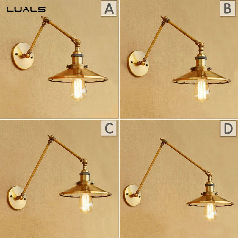 

Loft style Industrial Wall Light Adjustable Retro Wall Lamp For Restaurant Metal Edison indoor wall lights art deco lighting