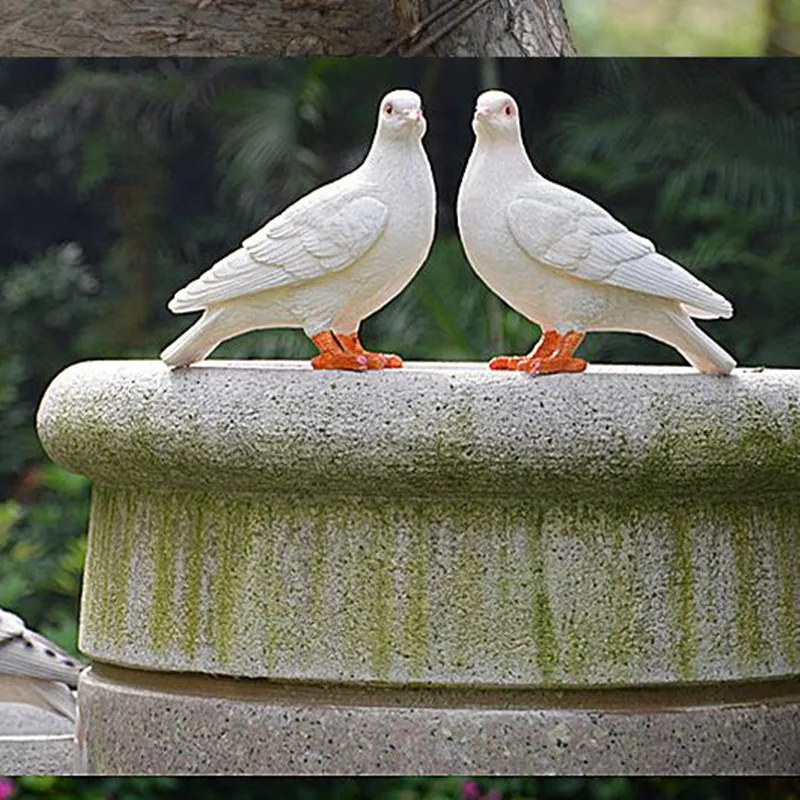 Simulation resin pigeon crafts decoration garden landscape sculpture courtyard wedding event design | Дом и сад