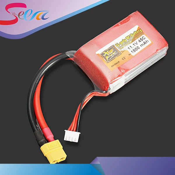 1 шт. Перезаряжаемые lipo Батарея ZOP Мощность 11.1 В 1800 мАч 45c 3 S Lipo XT60/T штекер для