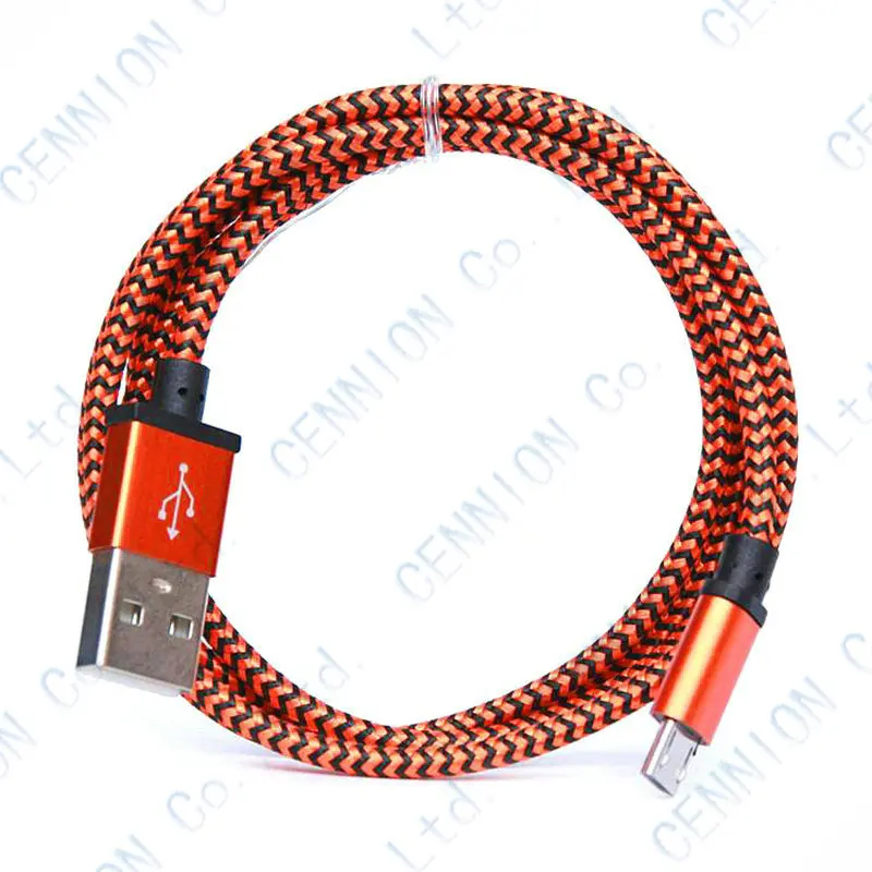 Горячая! 1 m металл плетеный кабель micro usb зарядное устройство синхронизации