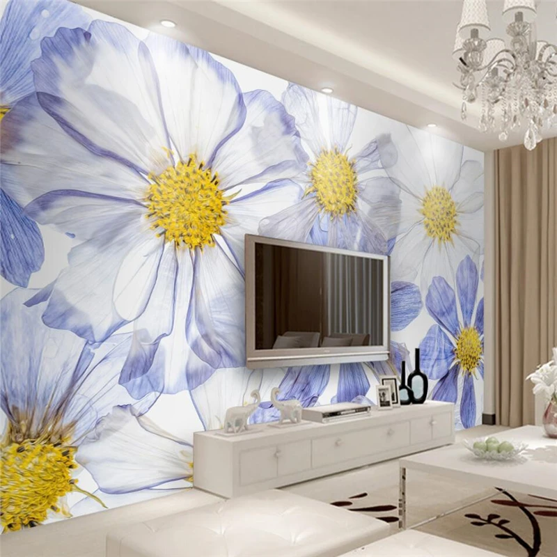 Красивые Романтические Теплые Солнечные ТВ фон на заказ большие шелковые обои