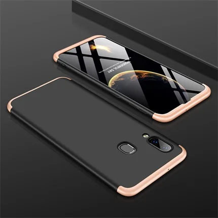 Чехол для samsung Galaxy A40, роскошный защитный чехол, ударопрочный чехол для samsung A10 A20 A30 40 A50 A60 A70 - Цвет: Gold Black Gold