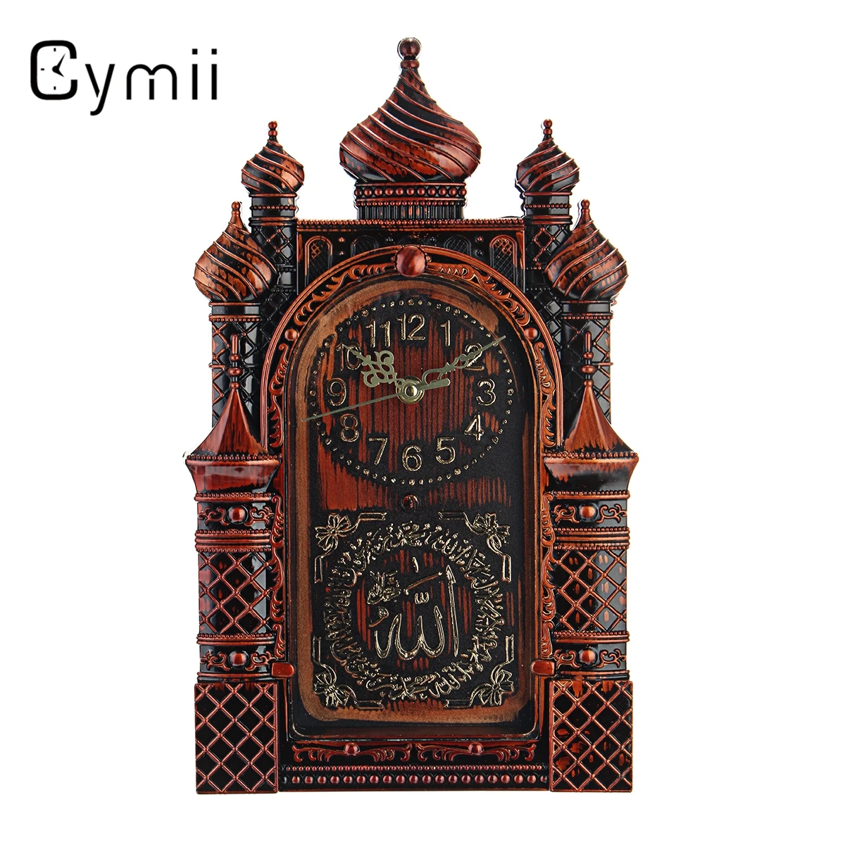 Cymii 1 шт. часы декоративные настенные часы Масджид ковёр разработанный для мечети, Аллах шахадах арабский Куран мусульманский подарок