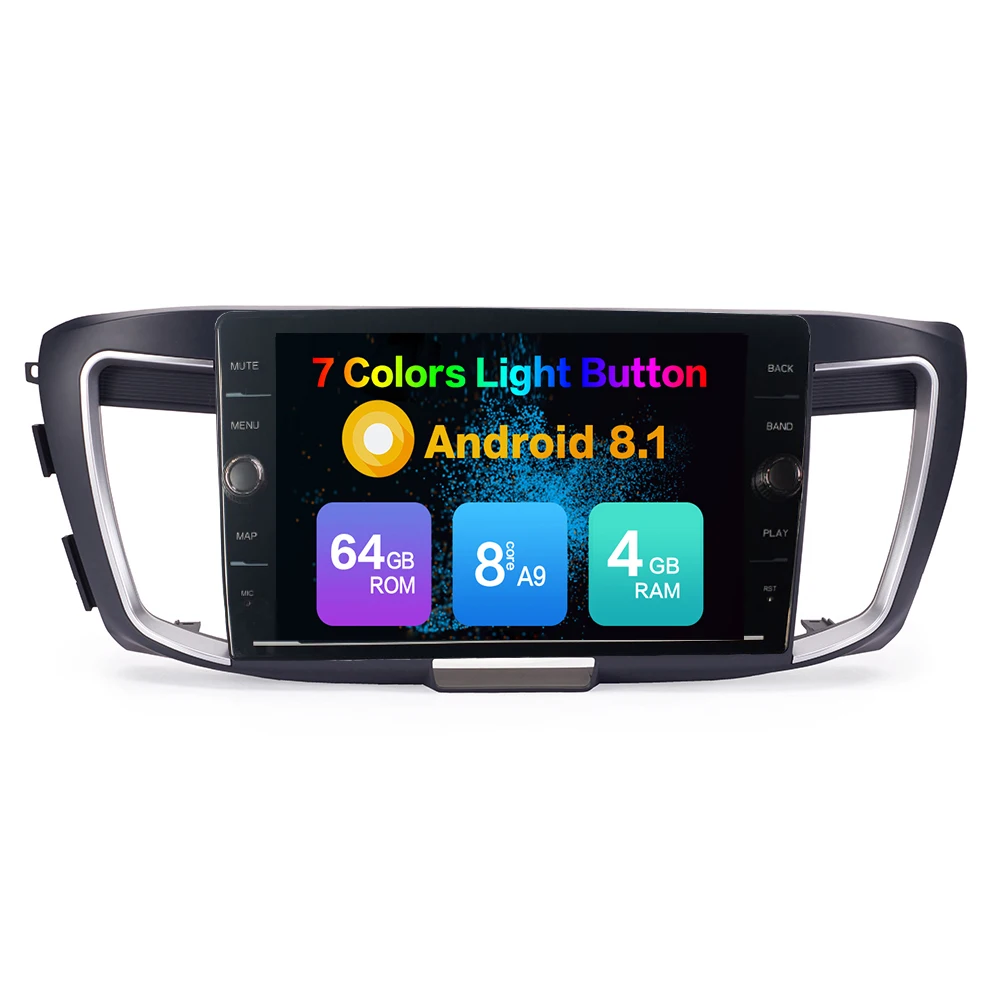 Восьмиядерный ПЗУ 64 ГБ Android 8 1 автомобильный DVD GPS навигационный плеер Deckless стерео