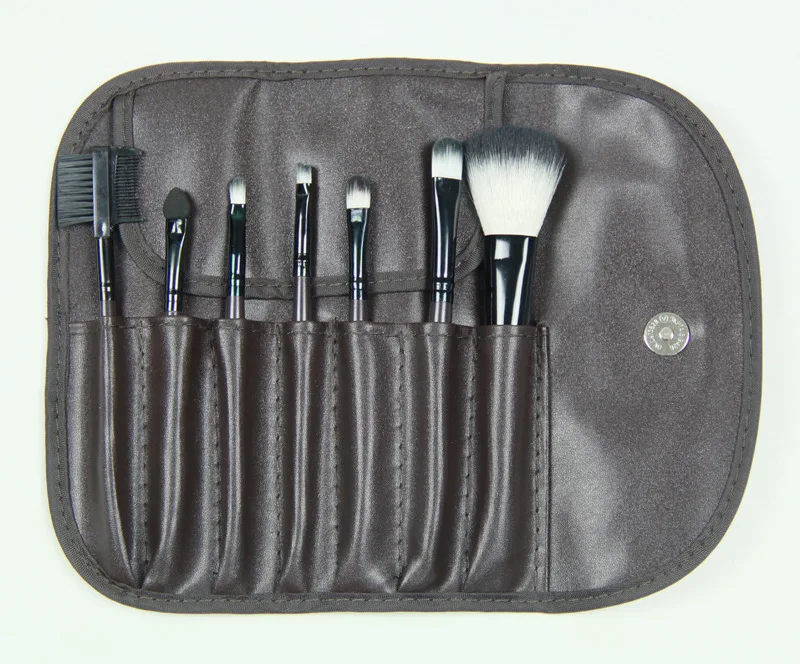 Набор профессиональных кистей для макияжа набор из 7 предметов кофейный чехол