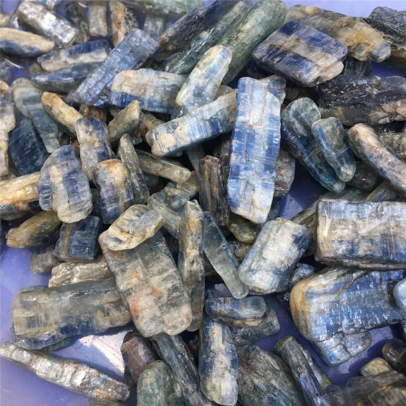 Натуральный Необработанный Голубой Апатит образец минерального камня|Камни| |