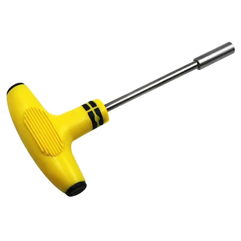 yellow 1pcs Многофункциональные магнитные Т-образные насадки отвертки и рукава Безвинтовые биты и рукава отвертки ручные инстременты - Цвет: yellow 1pcs