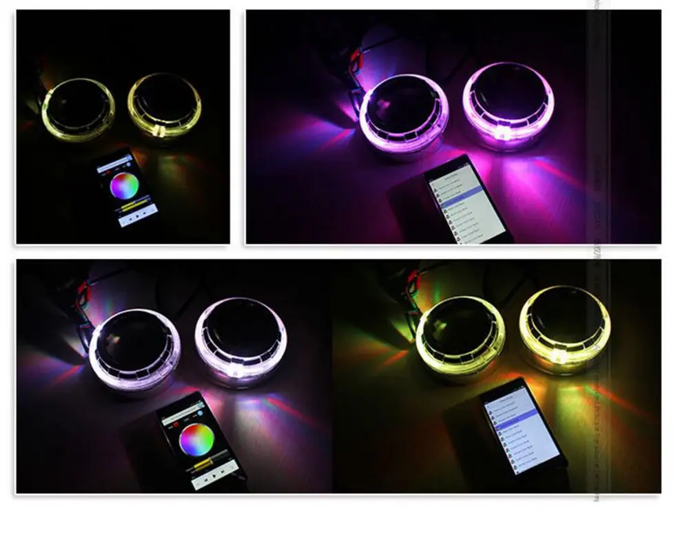 2 шт. hid Биксеноновая линза для проектора led Ангельские Глазки комплект кожухов