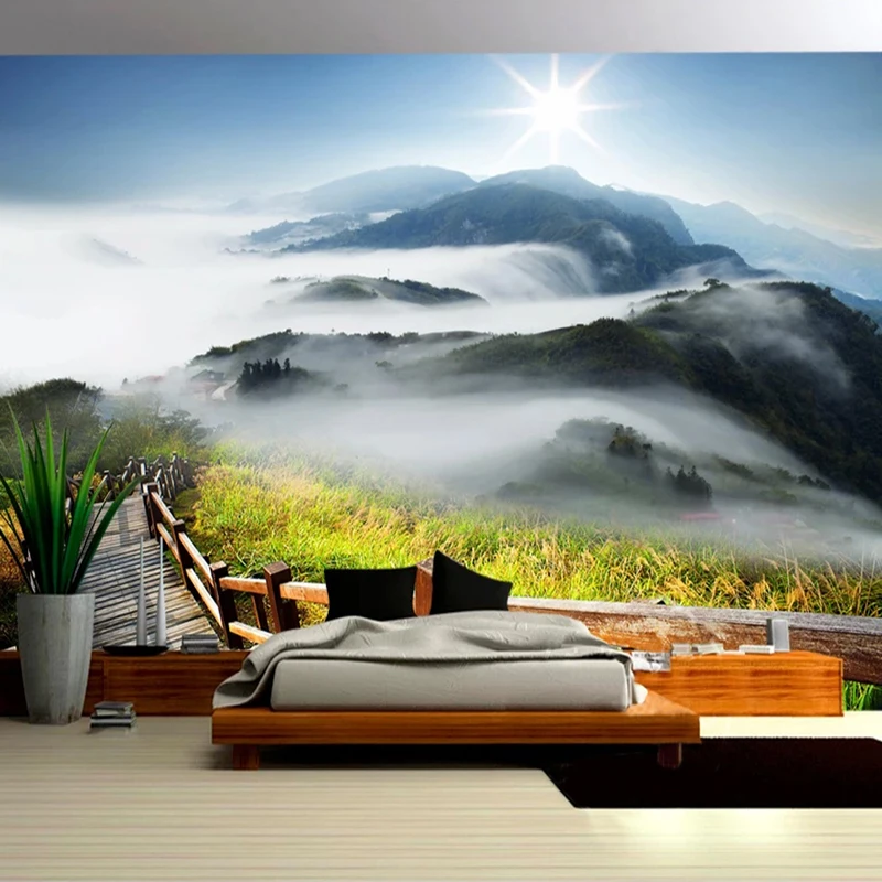 Пользовательские фото современные Обои фреска 3D горный природный пейзаж