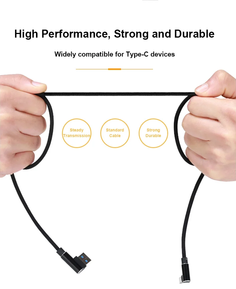 1 м/3,3 фута 90 градусов L Дизайн usb type-C быстрая зарядная зарядка зарядное устройство кабель синхронизации данных провод для Samsung Galaxy S10 S9 S8 Plus A9 A8