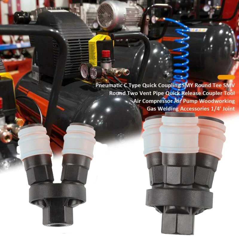 1 шт. фиттинги воздушного шланга части муфта компрессора быстрый разъем 2/3 Way |