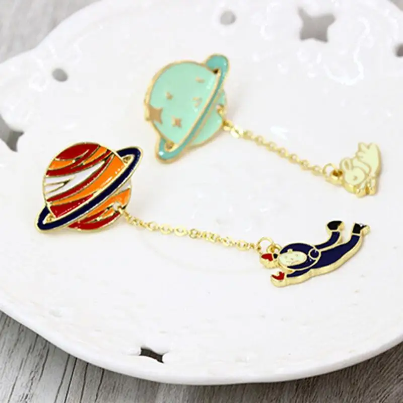 Женская брошка модная винтажная дизайнерская эмалированная с кроликом спейсер