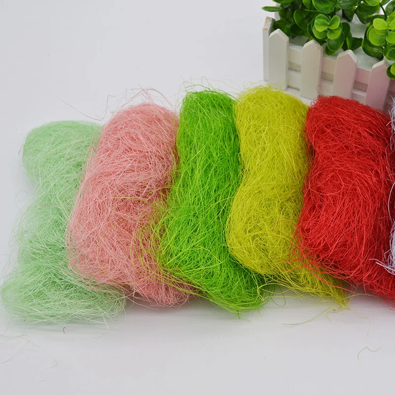 50g/bag Nature Sisal Rustic Gift Box Filler Natural Hemp Present/Candy Filling Material Party Decoration Wrapping Supplies|supply bag|decorative