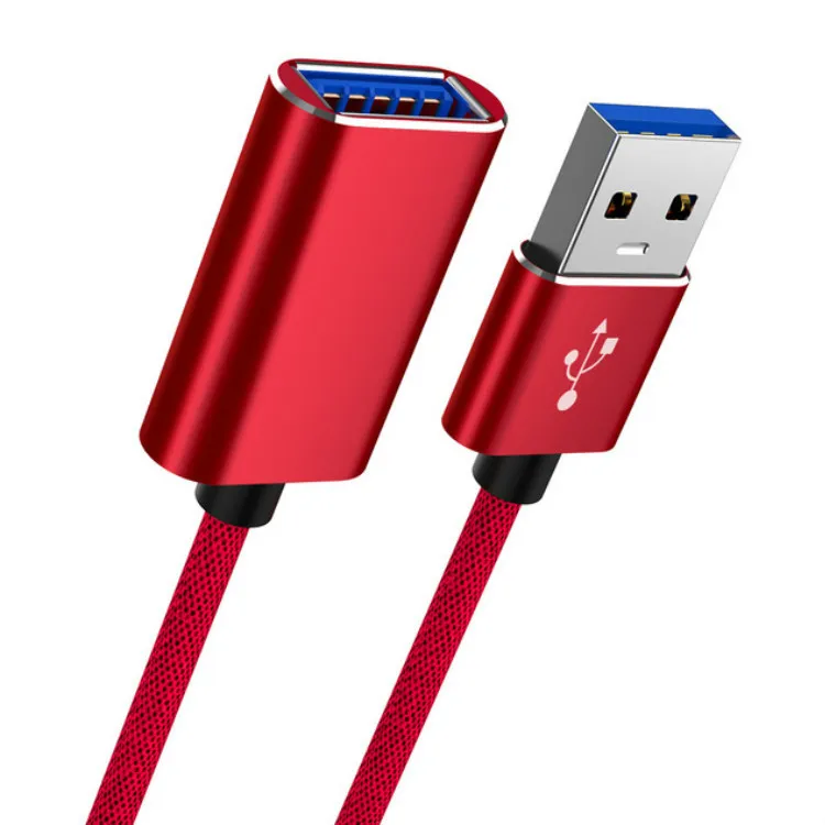 1 м USB Удлинительный кабель супер скорость USB 3,0 кабель синхронизации данных удлинитель Кабель удлинитель шнура провод для ноутбука ПК клавиатура принтер - Цвет: red