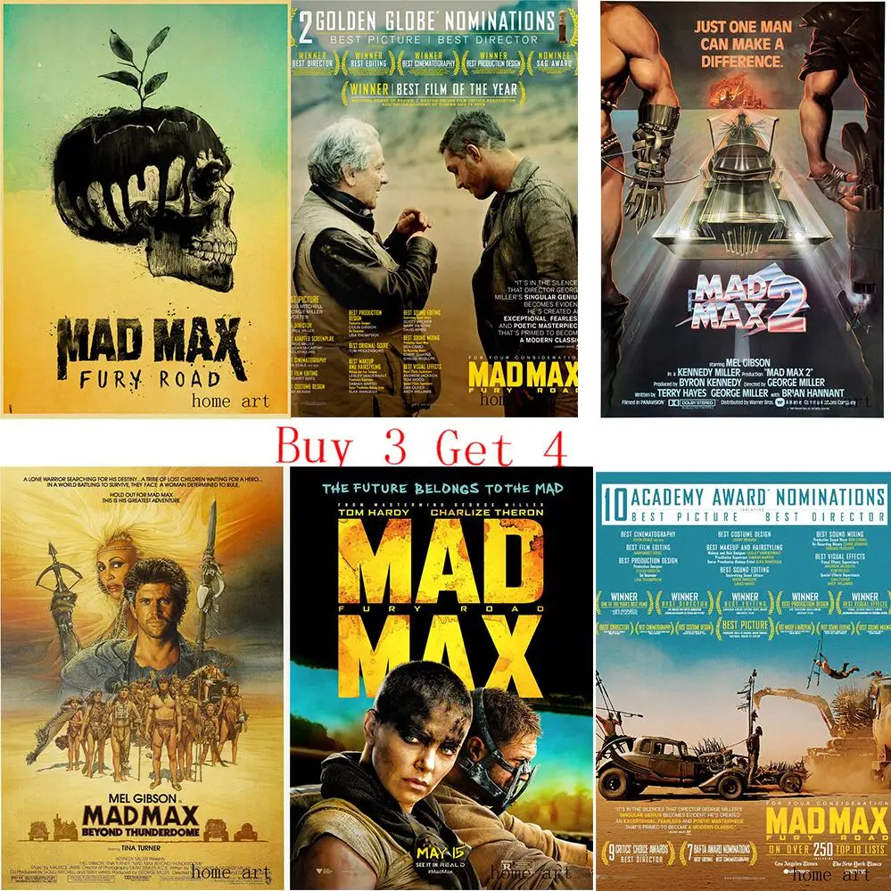 Плакат Mad Max наклейки на стену с прозрачным изображением украшение для дома