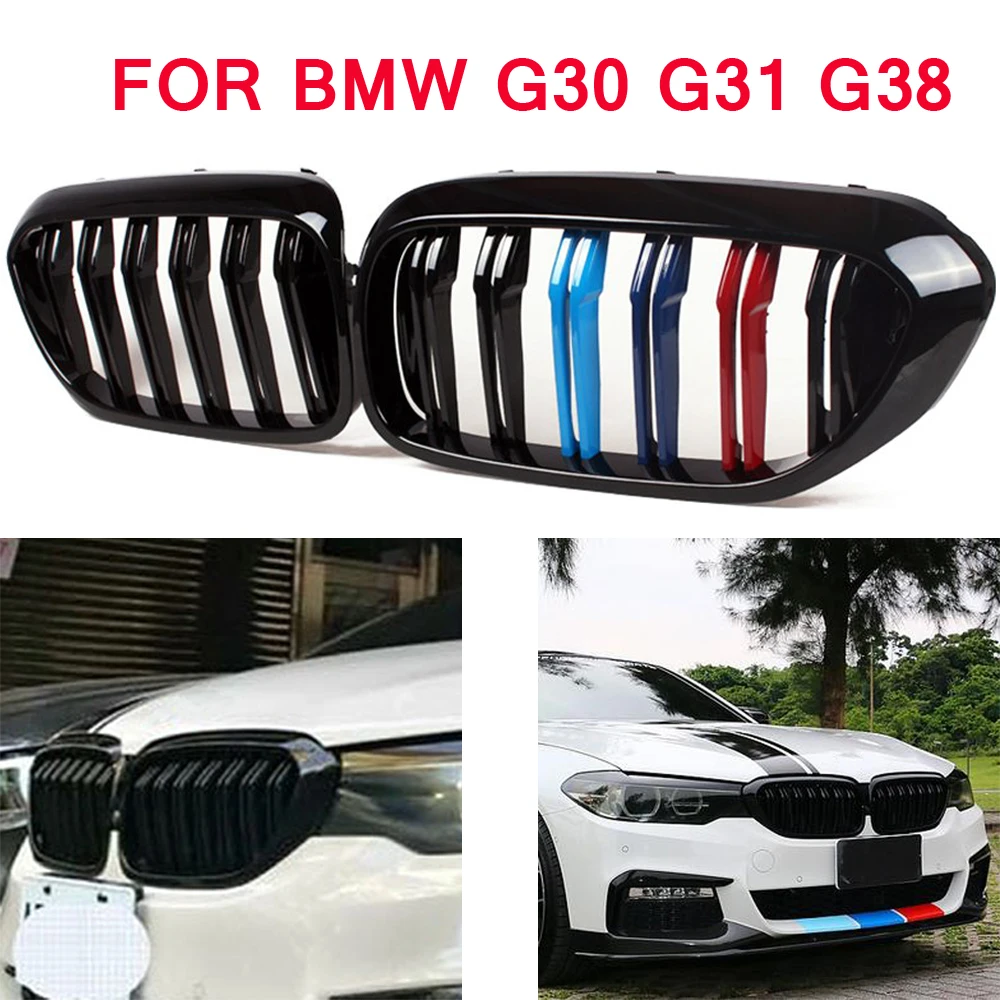 Передний бампер решетка для BMW 5 серии M5 G31 520i 530i 540i 2 планка Передняя G30 2016 2019 4