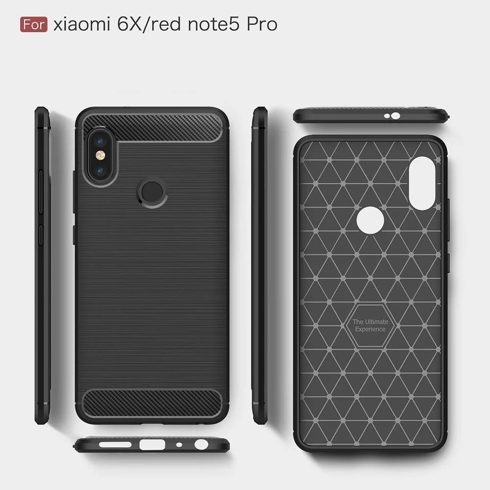 Astubia чехол для Xiaomi Redmi Note 5 Pro силиконовый Евразийского Версия углеродного Волокно